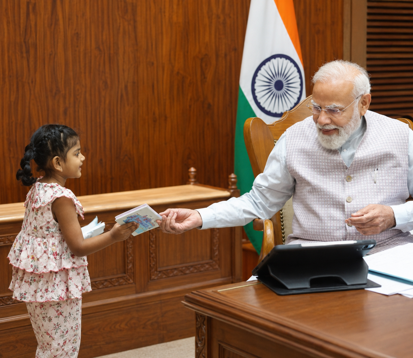 పిల్లలతో ఆడుకున్న PM మోదీ ఫోటోలు వైరల్..ఇంతకీ ఆ పిల్లలు ఎవరు?